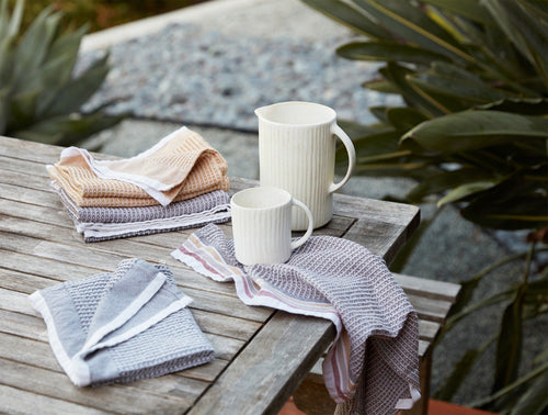 Organic Waffle Kitchen Towels, Set of 6